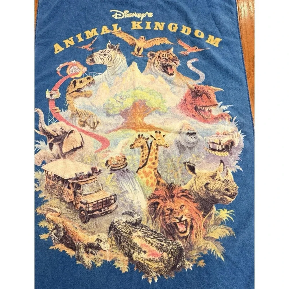 Vintage Disney Animal Kingdom Animals Beach Towel